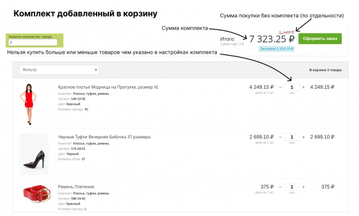 Комплекты товаров