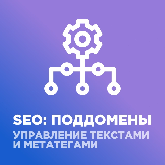 SEO: поддомены + управление метатегами и текстами